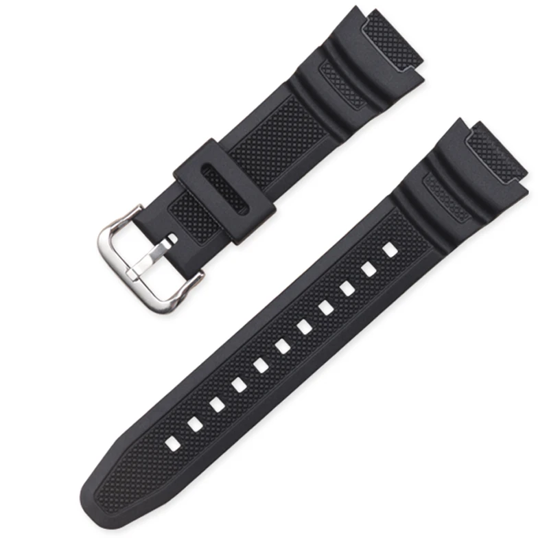 New Silicone Strap for  CASIO AE-1000w AQ-S810W SGW-400H / SGW-300H Rubber Watchband Pin Buckle Strap Watch Wrist Bracelet Black images - 6