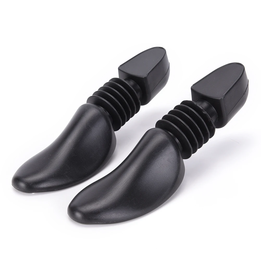 

1Pair Men / Women Plastic Spring Shoe Tree Stretcher Boot Holder Shaper Automatic Support Black Color