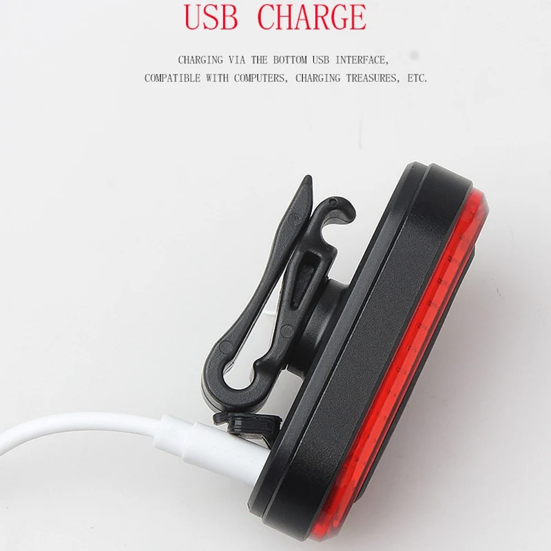 USB перезаряжаемая велосипедная задняя велосипедная фара светодиодный фонарь задний фонарь Водонепроницаемый Предупреждение ющий знак вспышка велосипедный аксессуар