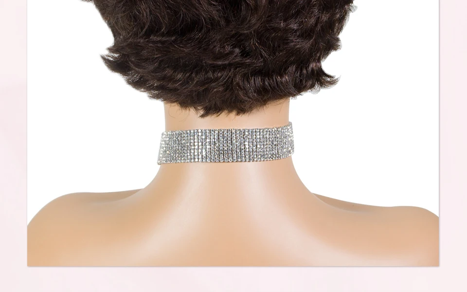 SSH Non-Remy человеческие волосы короткие Pixie Cut парик 1920's стрижка флэппер для женщин короткий палец волна ретро стиль парик косплей