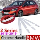 Для BMW 2 серии F45 F46 Active Tourer Gran Tourer 2015  2019 хромированные дверные ручки крышки автомобильные аксессуары наклейки Набор отделки 2016