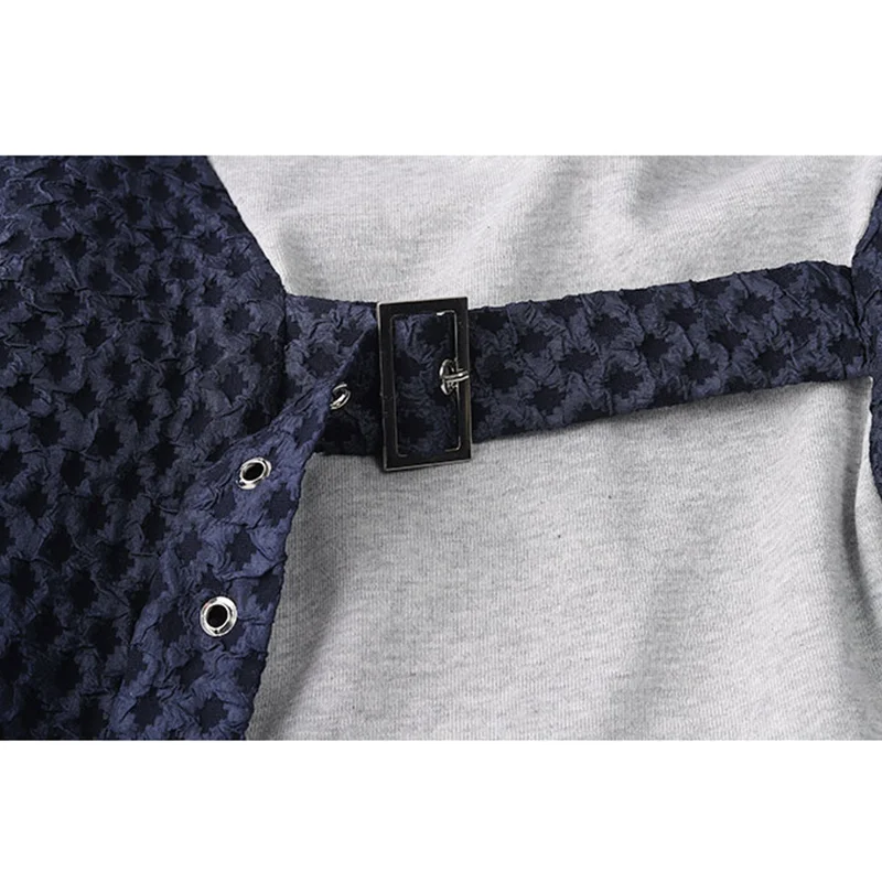 Women Sweatshirt 2021 Autumn Streetwear Patchwork Korean Fashion Baggy Clothes for Teens Sense of Design Vintage TOPs | Женская одежда