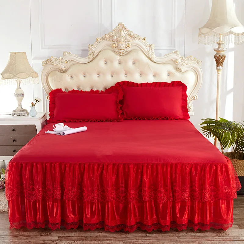 Bed Linen Cotton Lace Elastic Fitted Double Sheet Terry Hairy Queen Mattress Protector Bedding Set for Children Stretch Pad Cute | Дом и сад