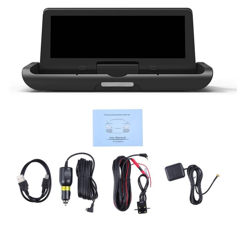 Автомобильный регистратор 8 дюймов 4G IPS Android 5 1 Wi Fi FHD 1080P двойной объектив