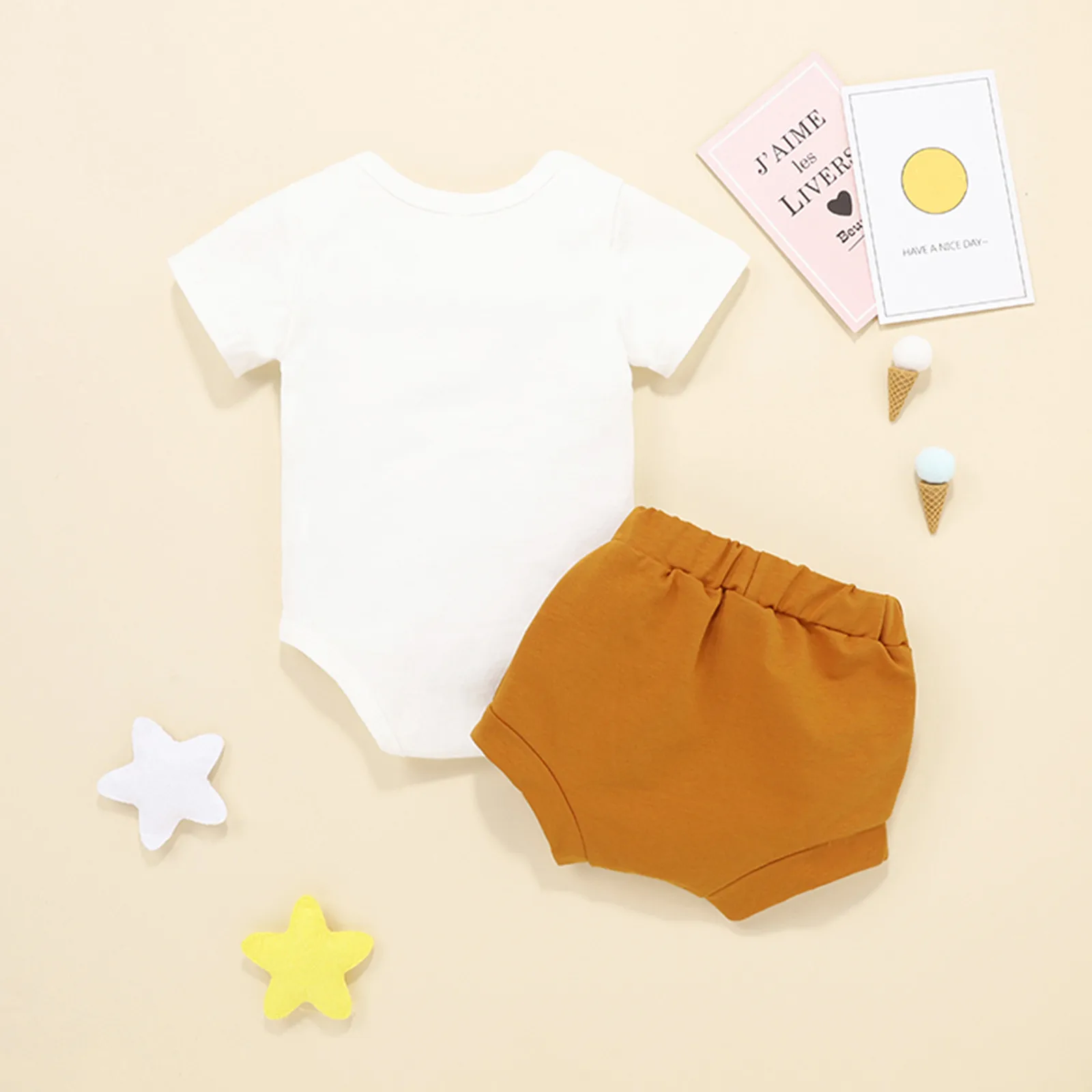 В стиле пэчворк Одежда для новорожденных Детский комбинезон с короткими