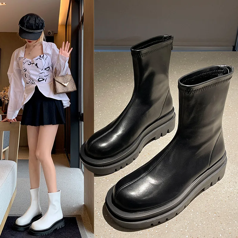 

Босоножки на ремешках с увеличивающим рост и круглым носком, модная женская обувь 2021, Костюмные женские бежевые роскошные новые бархатные ч...