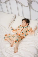 2 3 4 5 6 years toddler girls pajamas sets cotton carrot strawberry print long sleeve pants home wear kids clothing sleepwear