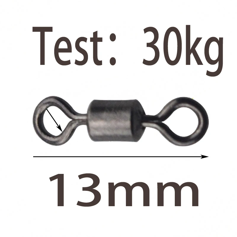 13mm 100 шт./лот шариковый Вертлюг Твердые кольца рыболовные соединители приманки рыболовные крючки, размер 2#-12# рыболовные снасти - Цвет: 13mm
