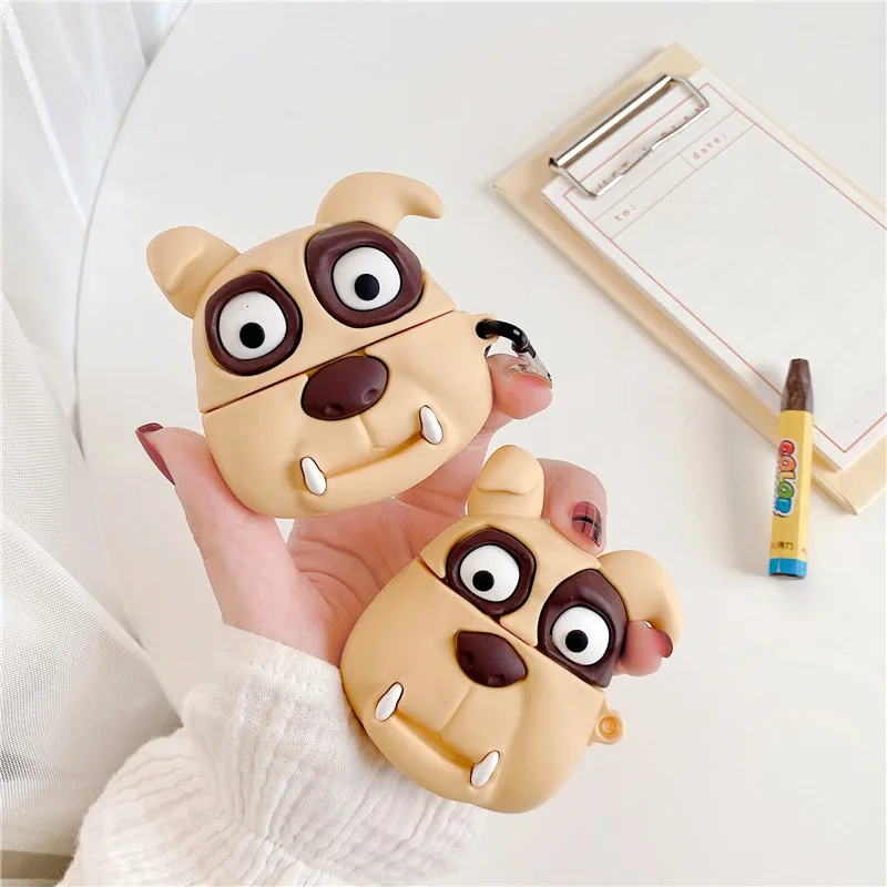

For AirPod 1 2 Case Cute Cartoon Pug Schnauzer Tiger Dog Corgi Siberian Huskiy Soft Silicone Cases For Airpods Case Cover Funda