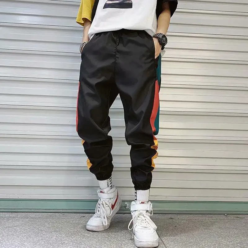 

2021 spring and summer new trend sports men's sweatpants outdoor running loose breathable casual pants hip-hop pants