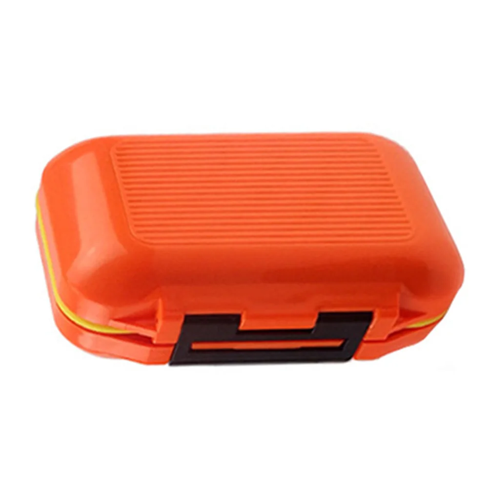 

Plastic Double Sided Fishing Tackle Box12 Compartments Bait Lure Hook Compartment Storage Case Waterproof Fishing Accessories