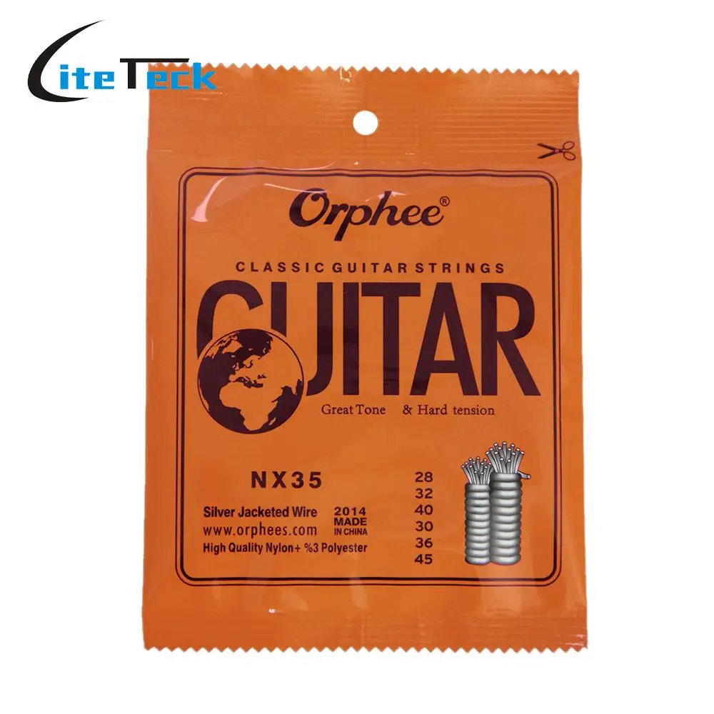 Гитарные Струны Orphee NX35 нейлон для струн классической гитары 6 шт. полный набор