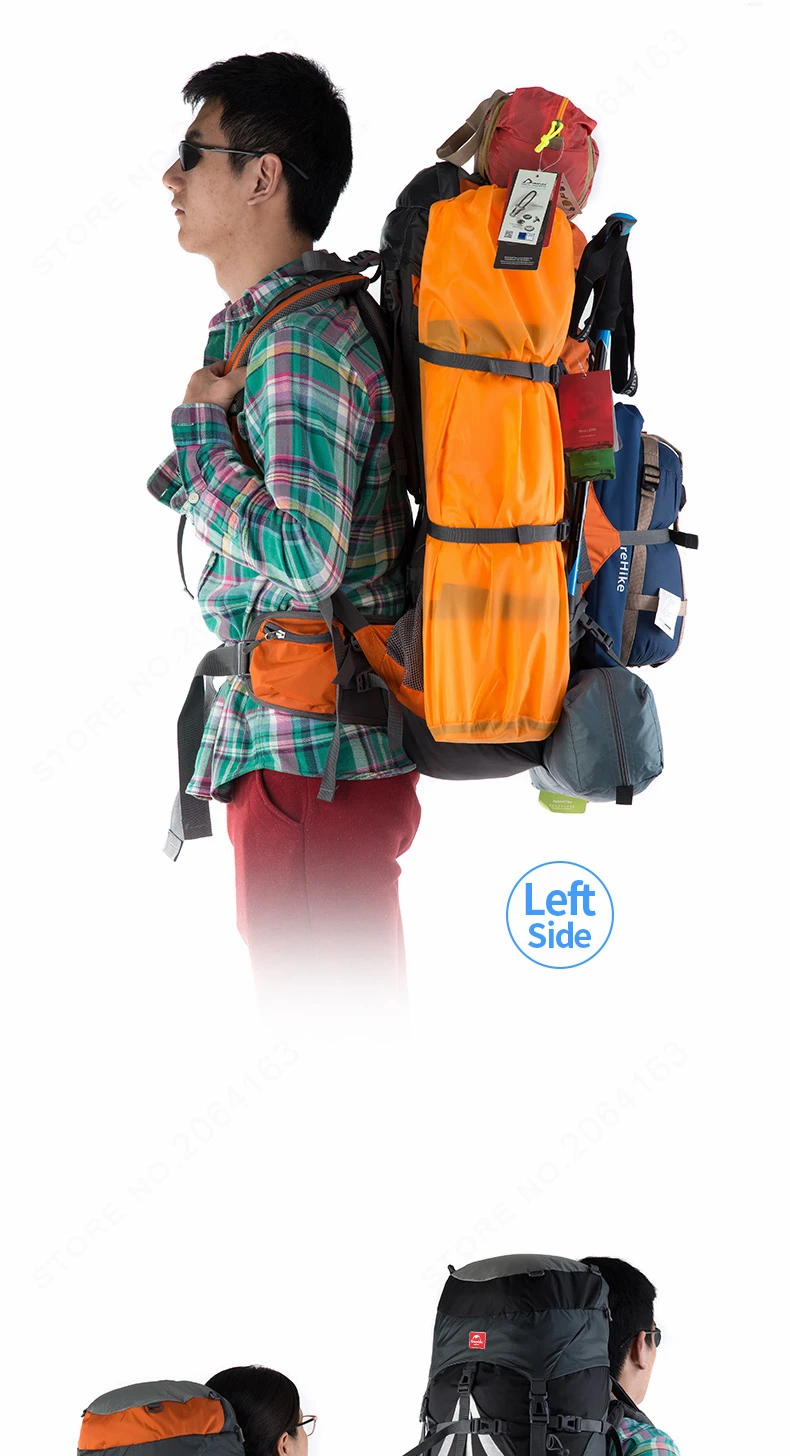NatureHike 70L рюкзак для походов на открытом воздухе, нейлоновый водонепроницаемый рюкзак для путешествий, спортивный рюкзак из алюминиевого сплава с внешней рамой
