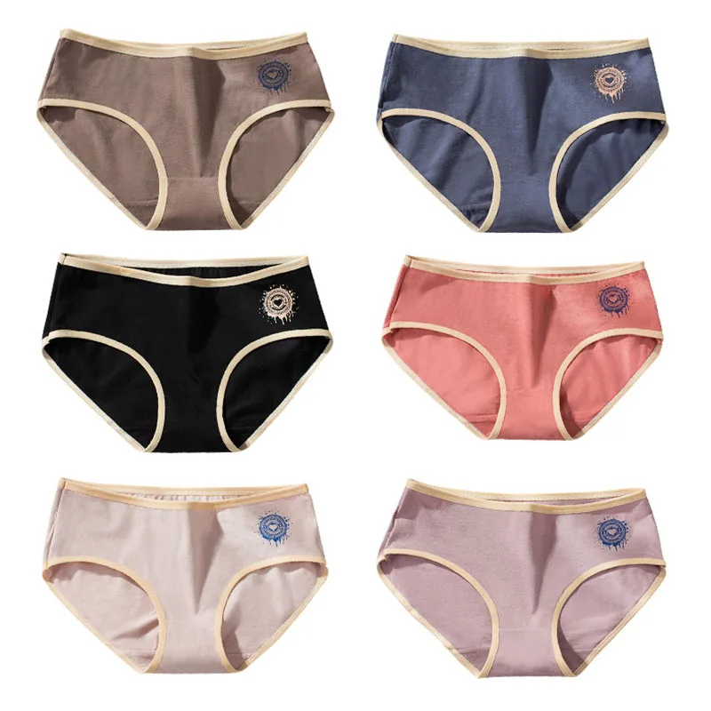 

6pcs Sexy Panties Women's Cotton Breathable Briefs Solid Soft Seamless Underwear Female Sexy Intimate Seamless Brief M-XL