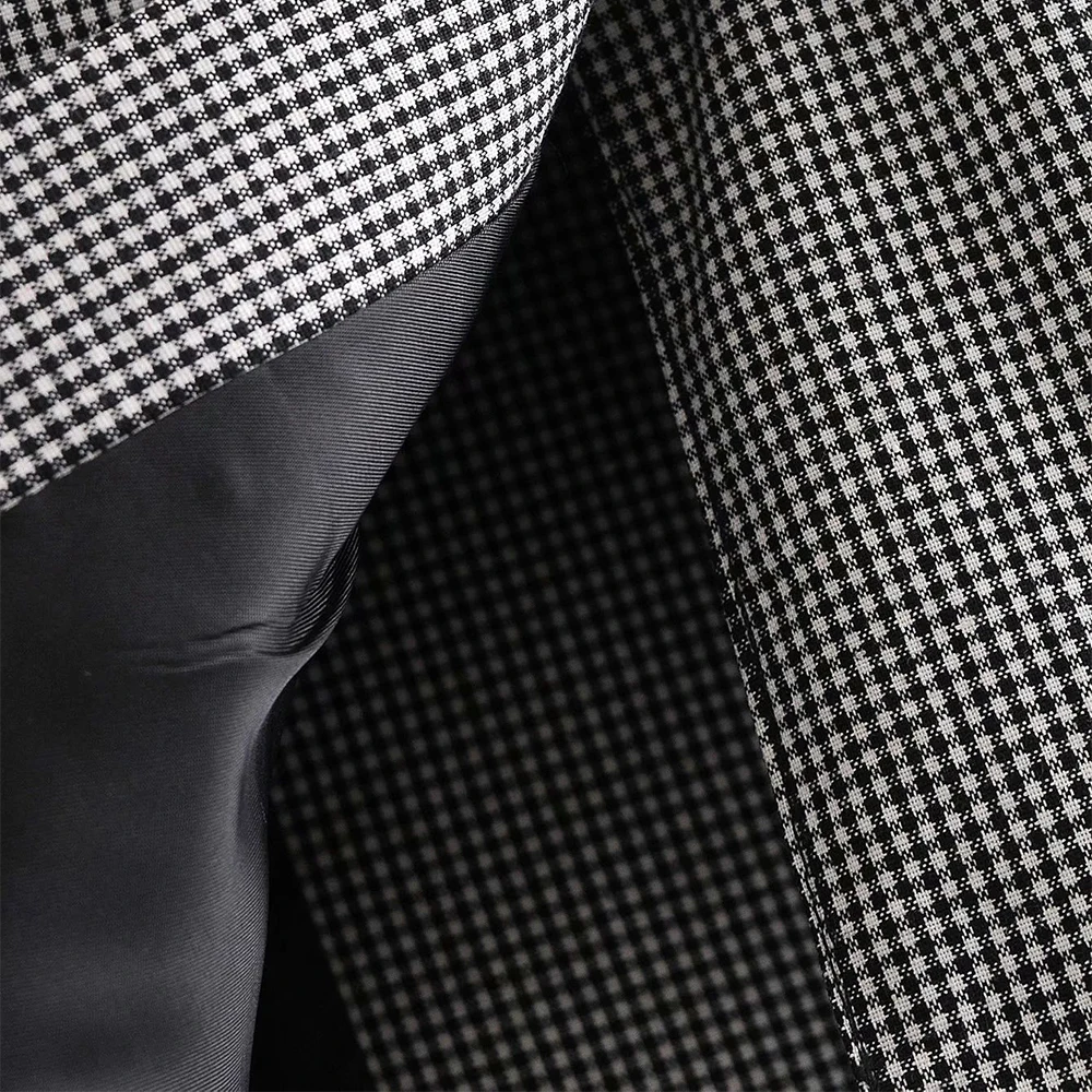 

2020 New Women Check Blazer Double-Breasted Long Sleeves Coat Fashion Casual Vintage Plaid Woman Blazer femme veste