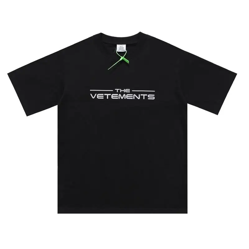 

VTM logo 3m reflective Vetements tshirt men women loose fit Vetements top tee streetwear hip hop kanye west Vetements t shirt