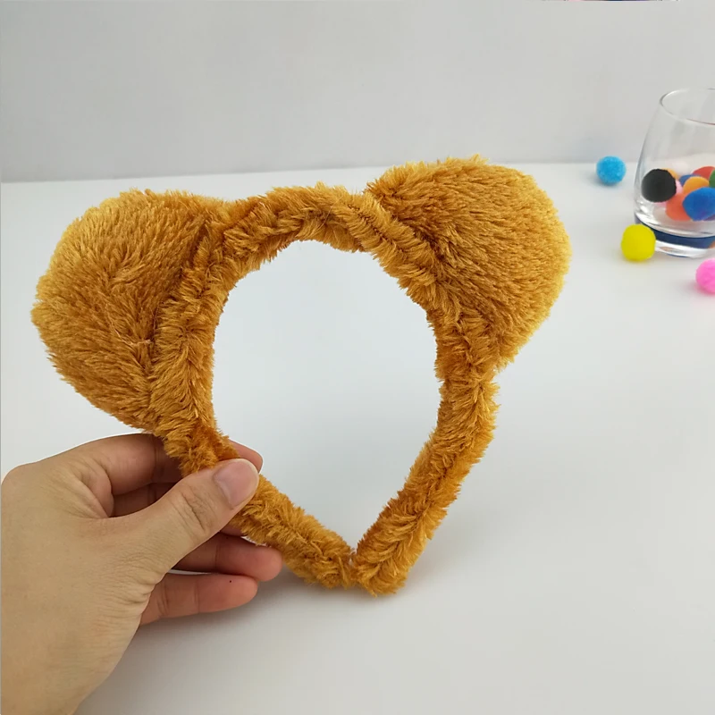 Детская повязка на голову для мальчиков и девочек с изображением коричневой лисы