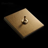 1 4 gang 2 way wall light toggle switch vintage brass lever stainless steel gold panel 86 type usb socket switch