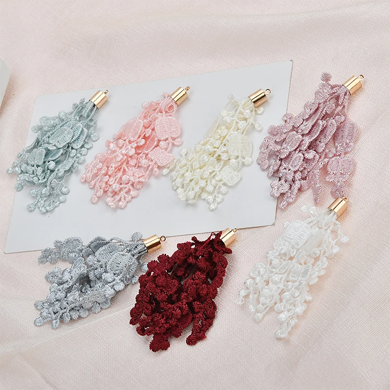 Кружевные кисточки с бахромой серьги ручной работы сделай сам украшения для ушей