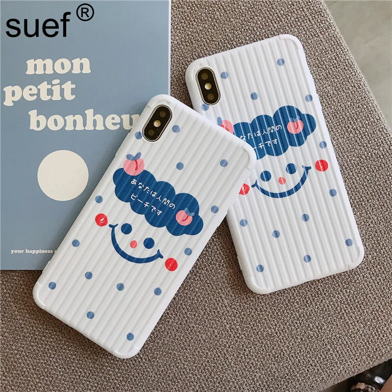 Suef мультяшный мягкий чехол из ТПУ с ручной росписью для iPhone 11 Pro Max 6 6s 7 8 Plus X Xr Xs