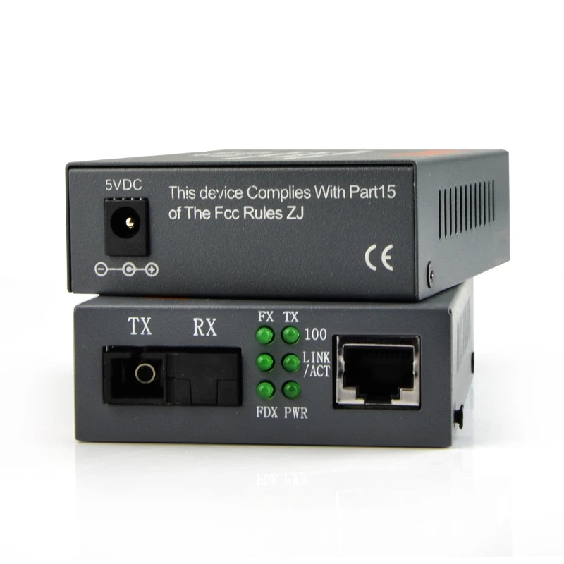 1 Par Glasvezel медиаконвертер 10/100 м HTB 3100AB волоконный приемопередатчик одиночный