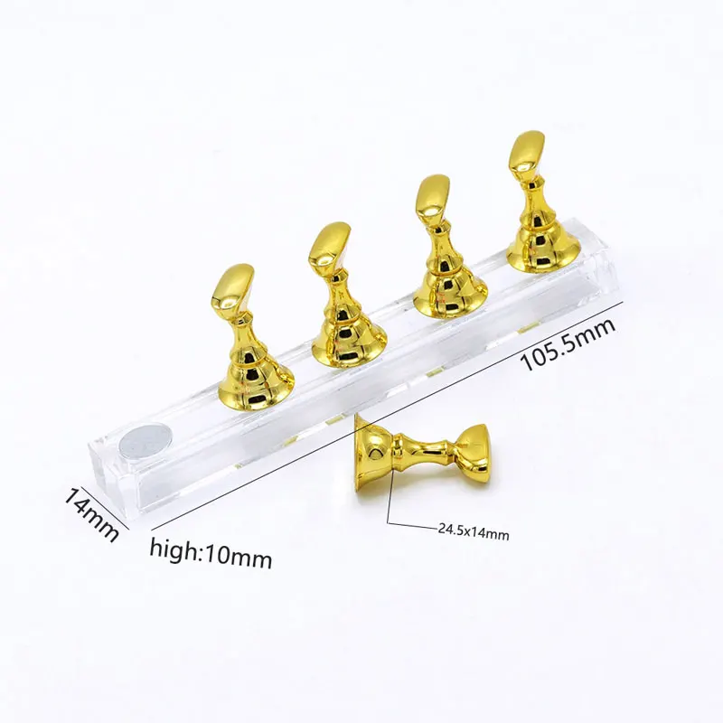 

1 Set Magnetic Nail Practice Holder Gel Polish Display Stand Acrylic Crystal Showing Shelf Manicure Nail Art Tool