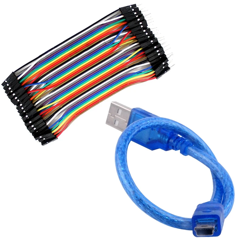 1 шт. мини USB кабель для Arduino NANO плата контроллера с 3X 40 шт 10 см папа к женскому Dupont