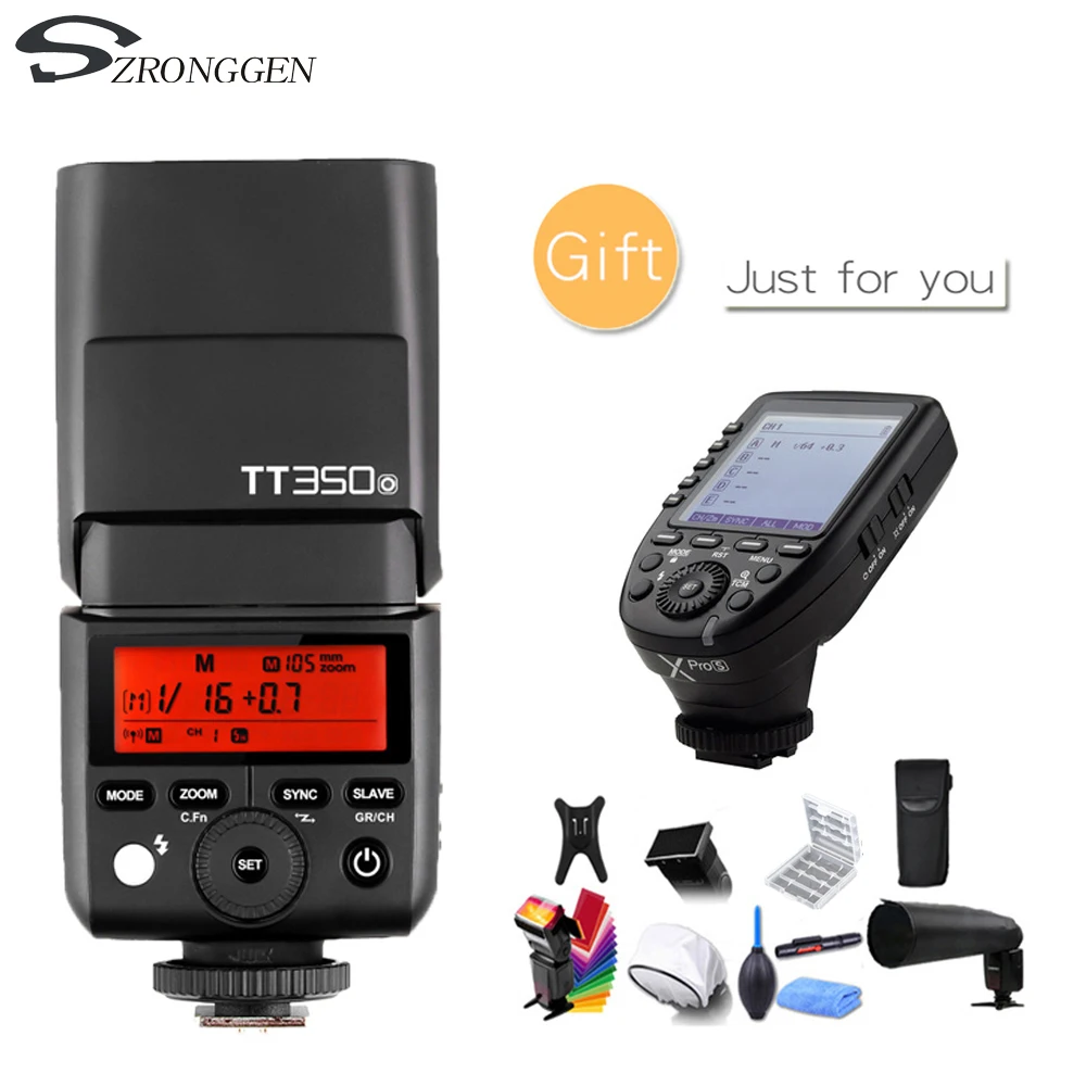 Godox Mini Speedlite TTL TT350O высокоскоростной 1/8000s GN36 + 2 4G беспроводной Мощный Триггер Xpro O