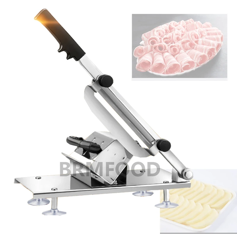 Meat Slicing Machine Alloy Stainless Steel Household Manual Thickness Adjustable and Vegetables Slicer Gadget |