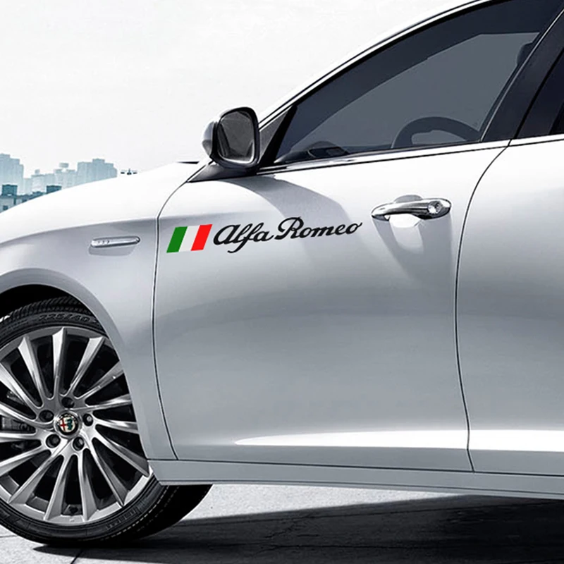 Боковые наклейки на двери спортивного автомобиля 2 шт. 60 см для Alfa Romeo Giulia Giulietta 159