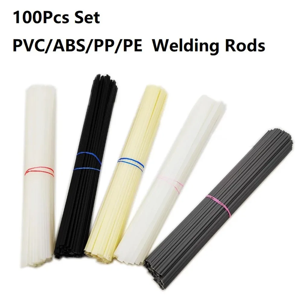 

100 шт. x 5x мм Пластиковые сварочные прутки ABS/PP/PVC/PE сварочные прутки для пластика сварочного аппарата бампера ремонтные паяльные принадлежности