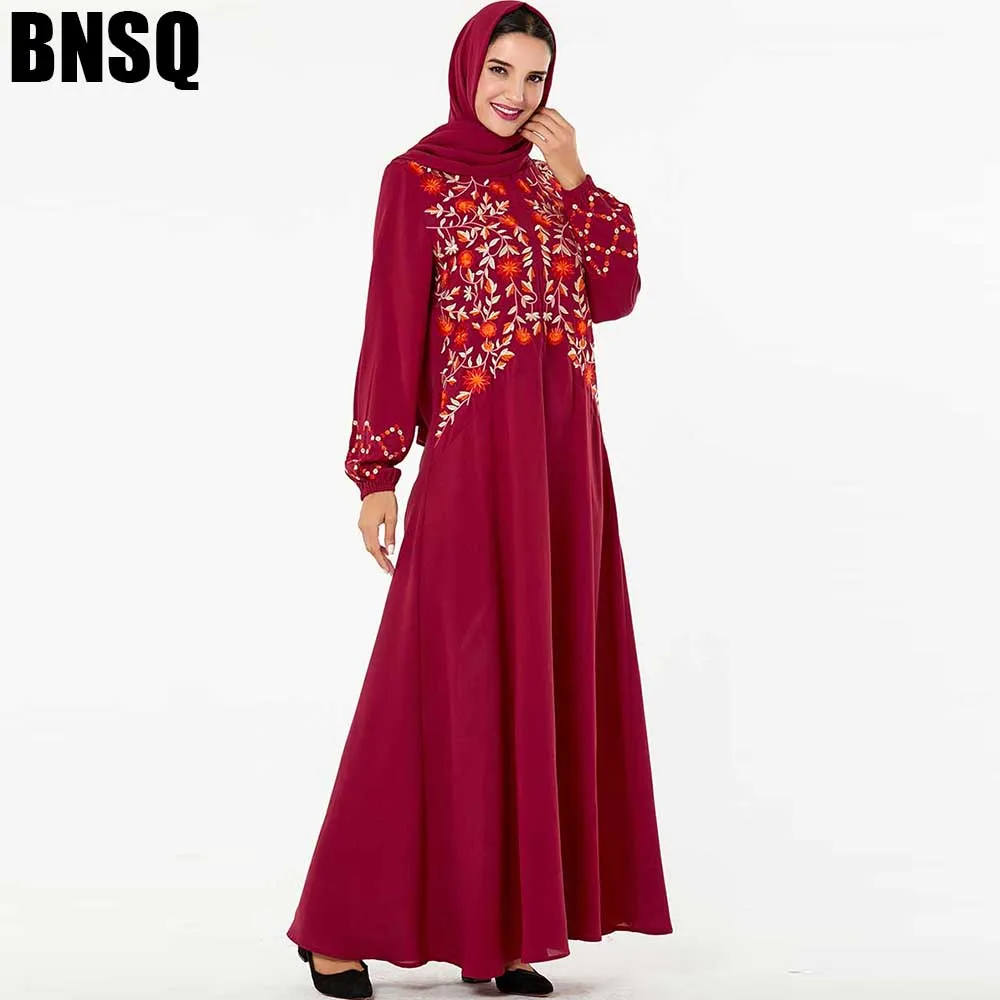 BNSQ модное женское мусульманское платье абайя мусульманская одежда Малайзия Jilbab