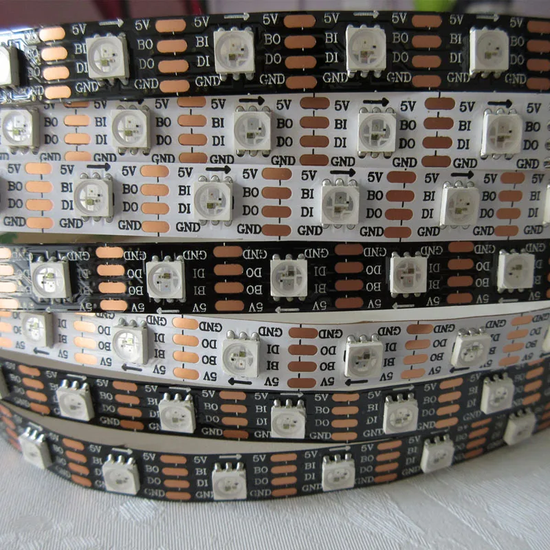 

Водонепроницаемая светодиодная лента WS2813 5050 30led s/M 20 м/партия, белая цветная печатная плата, постоянный ток 5 В, светодиодные лампы, как лошад...