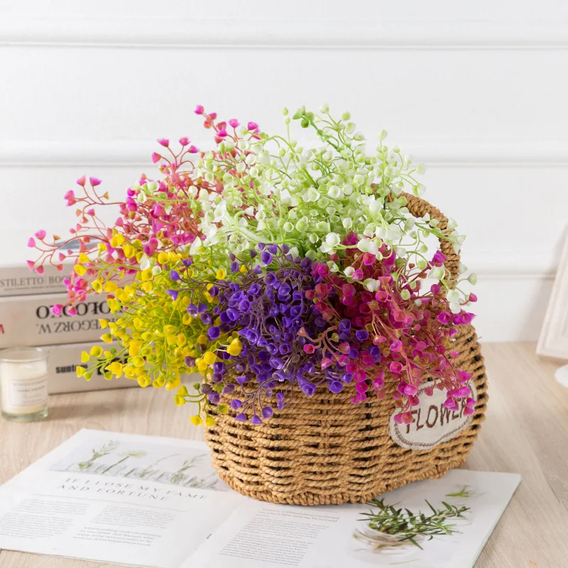 Имитация золотой колокольчик Лю Ханг Орхидея лоза цветы для дома и сада