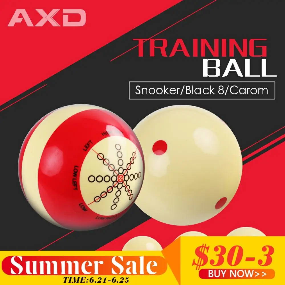 

Standard Billiard Snoonker Black 8 Carom Ball Red White Double-sided Design Ball Practice Suit For Beginner Training Cue Ball