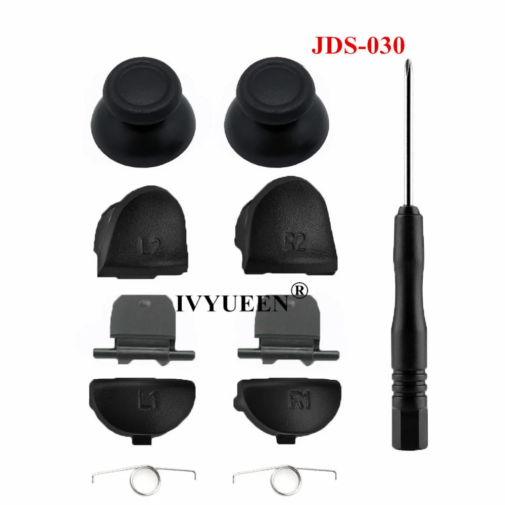 IVYUEEN R2 L2 L1 R1 триггер кнопки мод комплект для playstation 4 PS4 Pro тонкий контроллер JDS-040 JDS-030 аналоговый джойстик колпачки JDS-011