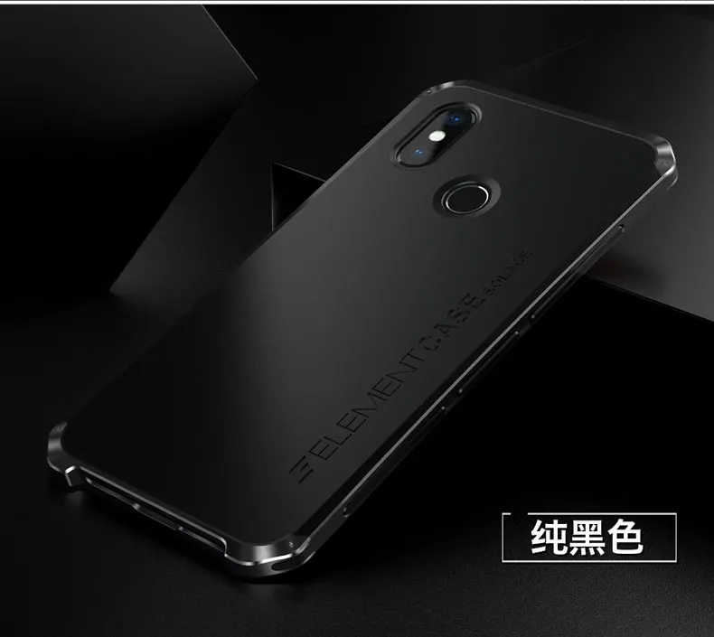Глобальный противоударный защитный чехол для Xiaomi Redmi Note8 Pro чехол Роскошный металлический каркас жесткий \ Матовый ТПУ чехол для Redmi Note 7 6 Pro mi9 Coque - Цвет: black