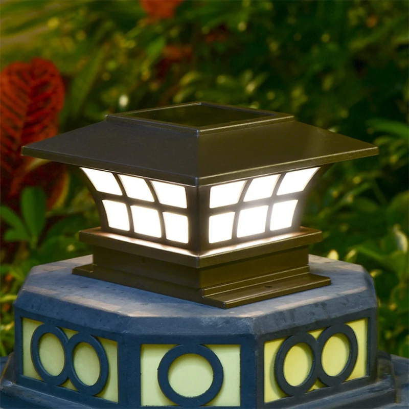 

Solar Post Cap Lights,Outdoor LED Deck Lighting for Wooden Posts, Waterproof Lamp for Fence Patio and Garden Decoration