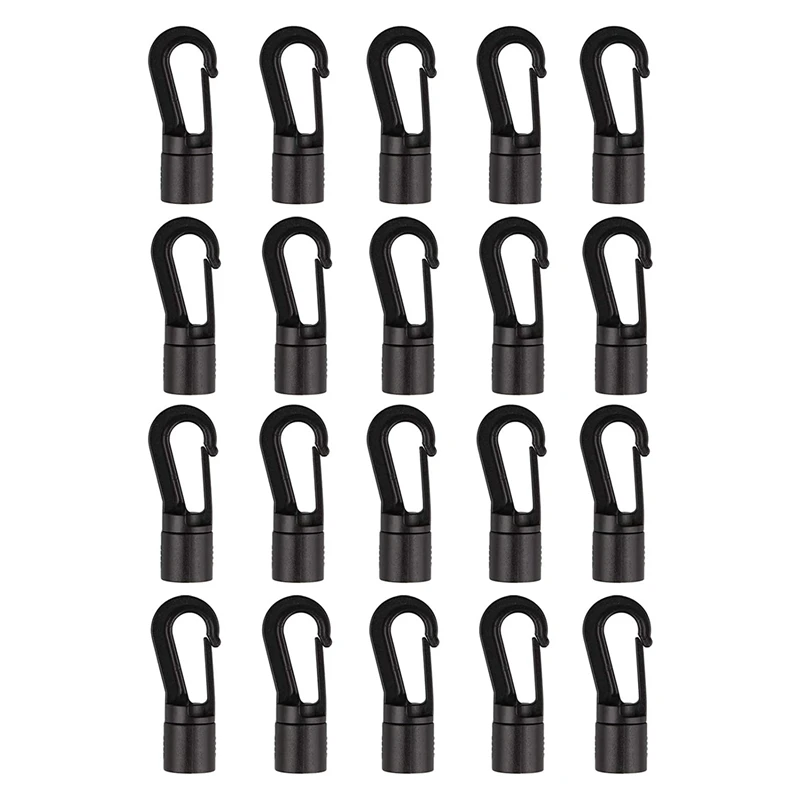 Хит продаж HG 20PCS 8 мм ударный шнур крючок лодка каяк банджи подвесной конец крючки