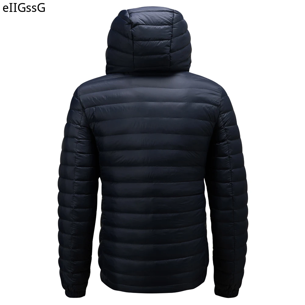 2021 Autumn and Winter New Ultra-light 90% White Duck Down Hooded Hooded Men's Jacket Fashion Trend Thin Men's Down Jacket