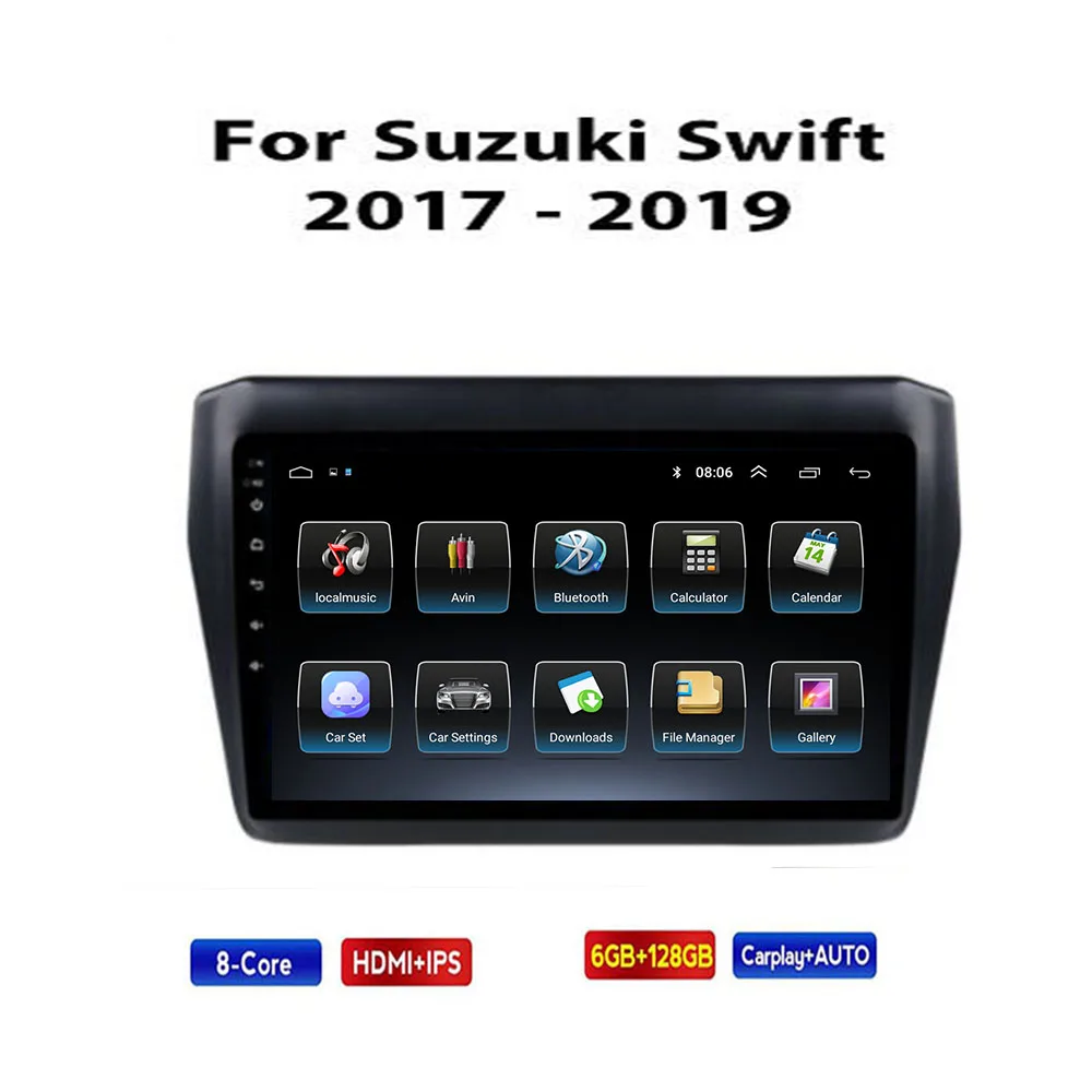 Android 11 Автомобильная стерео интеллектуальная система для Suzuki Swift 2017 2018 2019 DVD