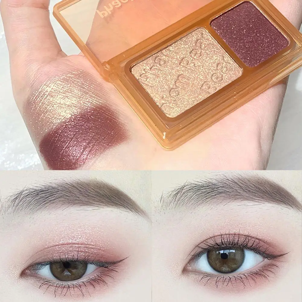 

Two-tone Eyeshadow Mini 2-color Eyeshadow Palette With Glitter Palette Sequins Pearly Matte Eyeshadow Makeup M4i2
