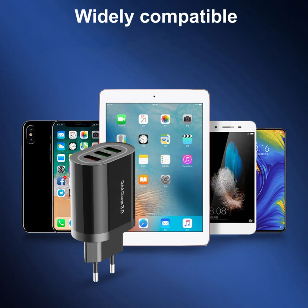 Быстрое зарядное устройство QC3.0 3.1A с 3 USB-портами | Мобильные телефоны и аксессуары