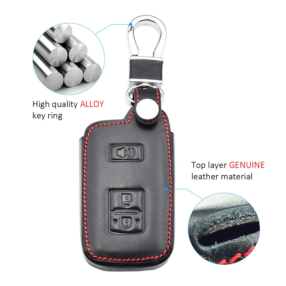 Кожаный чехол для ключей автомобиля Марка Toyota Tacoma Land Cruiser 2016 2017 Smart Keyless