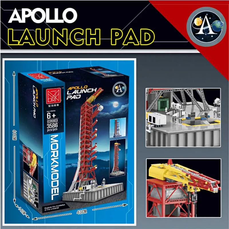 

Новые блоки Apollo Сатурн V Старт пупочное башня совместимый дизайн 031003 конструкторных блоков, Детские кубики развивающая игрушка, подарок на ...