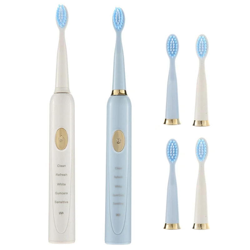

2 шт., перезаряжаемая Ультразвуковая электрическая зубная щетка