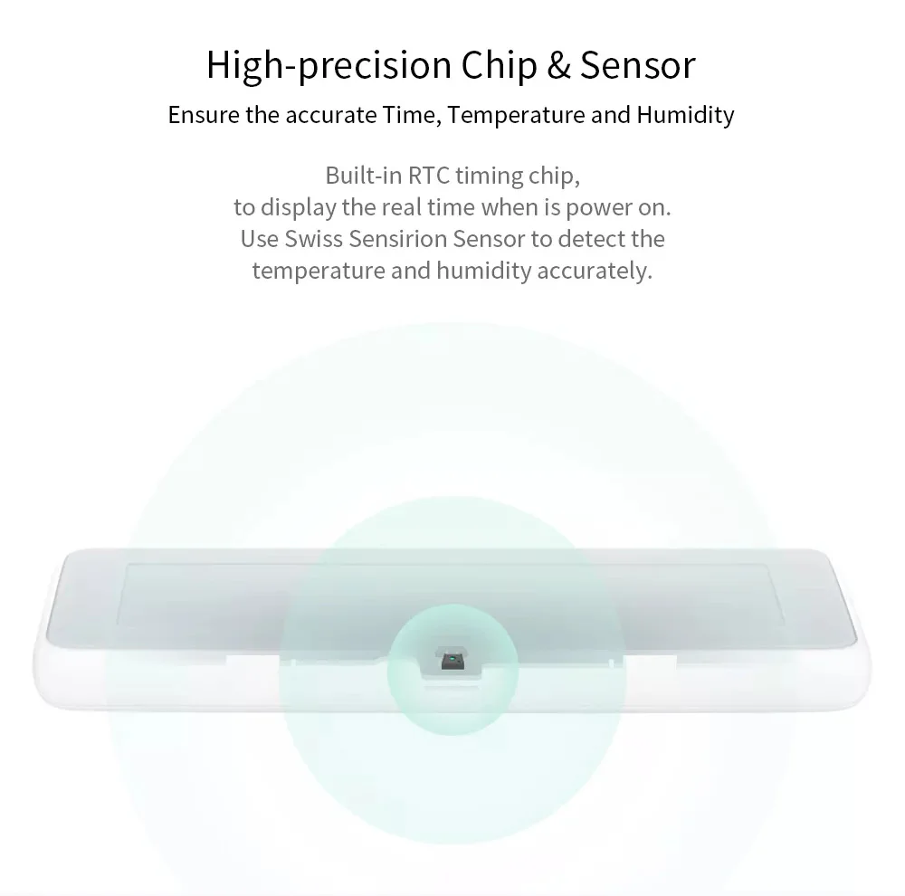Умные Электронные часы Xiaomi Mija, настольные часы с контролем температуры и влажности, автоматические часы для MiHome, приложение для умного дома
