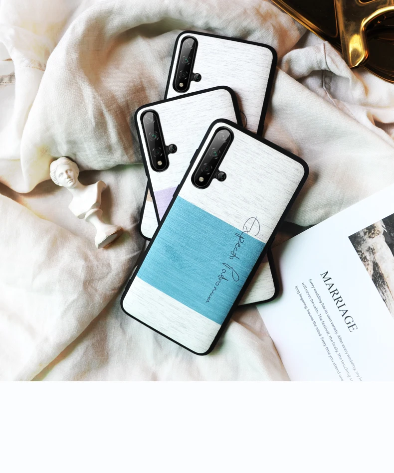 Nova 5t чехол MOFI для huawei nova 5t ударопрочный чехол для задней крышки роскошный противоударный тканевый бизнес Чехол
