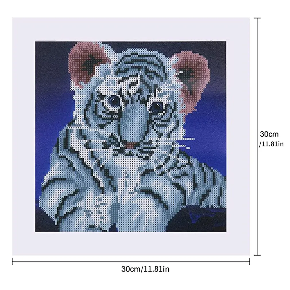 

Full Round Drill DIY Diamond Painting Animal tiger 3D Embroidery Cross Stitch 5D Home Decor Gift