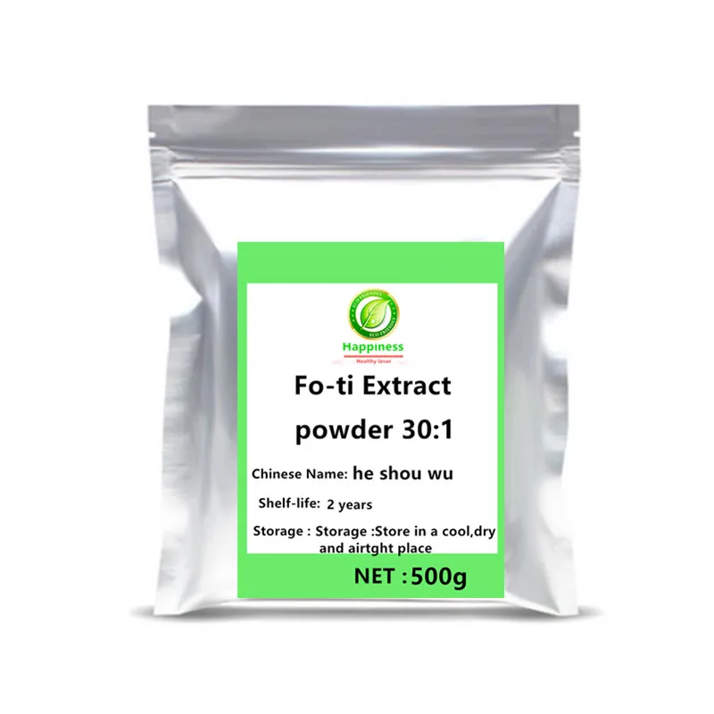 High quality Fo-ti Extract Powder Polygonum multiflorum root He shou wu adjustable women/men sex Promoting hair growth free ship |